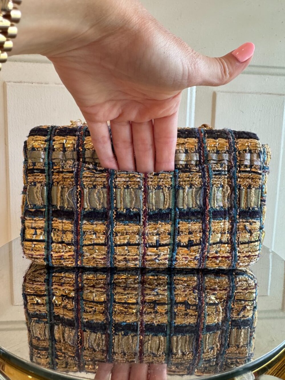 Chanel Tweed Quilted Mini Rectangular Flap - Egypt Collection - Picture 5 of 16